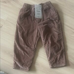 NWT Zara Brown Kids Corduroy Pants